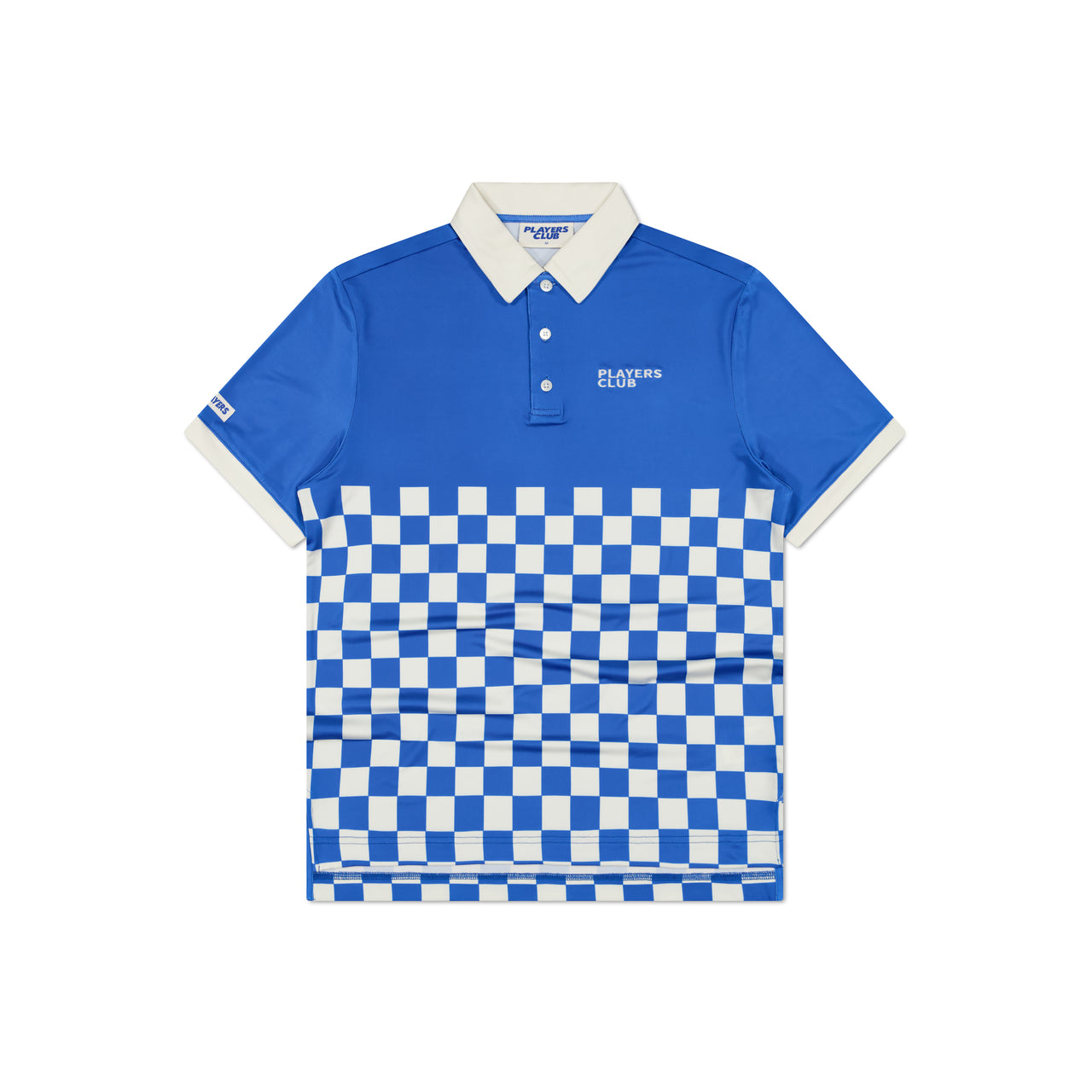BLUE AND WHITE CHECKER POLO