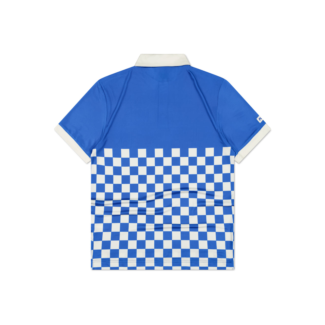 BLUE AND WHITE CHECKER POLO